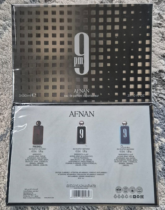 9pm By Afnan Set (3x30ml) (Unisex Gift Set)