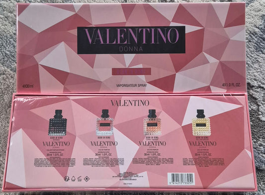 Valentino Donna Born In Roma/Intense/Yellow Dream/Coral Fantasy Set (4x30ml) (Ladies Gift Set)