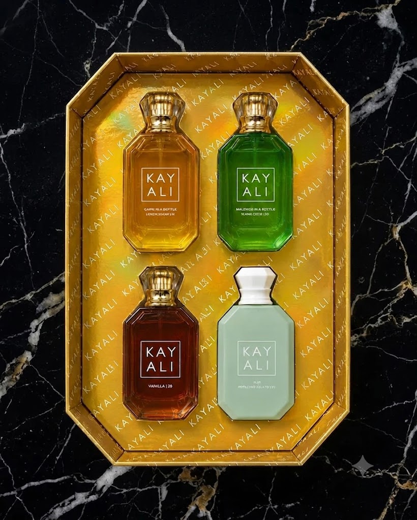 Kayali (Yum Pistachio/Maldives/Capri/Vanilla) Set (4x30ml) (Yellow Box)