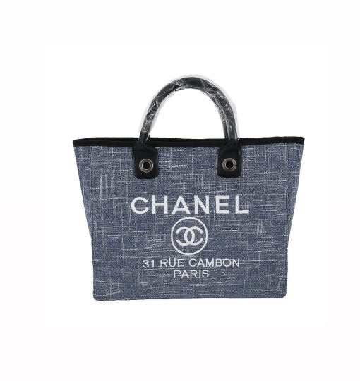 Chanel Denim Deauville Large Tote Bag