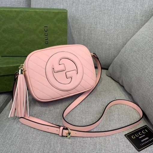 Gucci GG Blondie Marmont Small Quilted Pu Leather Crossbody Bag