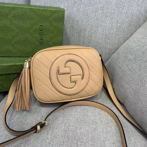 Gucci GG Blondie Marmont Small Quilted Pu Leather Crossbody Bag