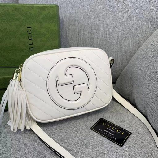 Gucci GG Blondie Marmont Small Quilted Pu Leather Crossbody Bag