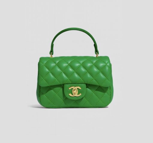 Chanel Classic Mini Green Crossbody Bag
