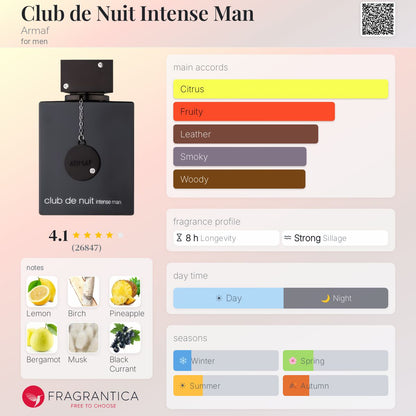 Club De Nuit Intense Man By Armaf EDT 105ml