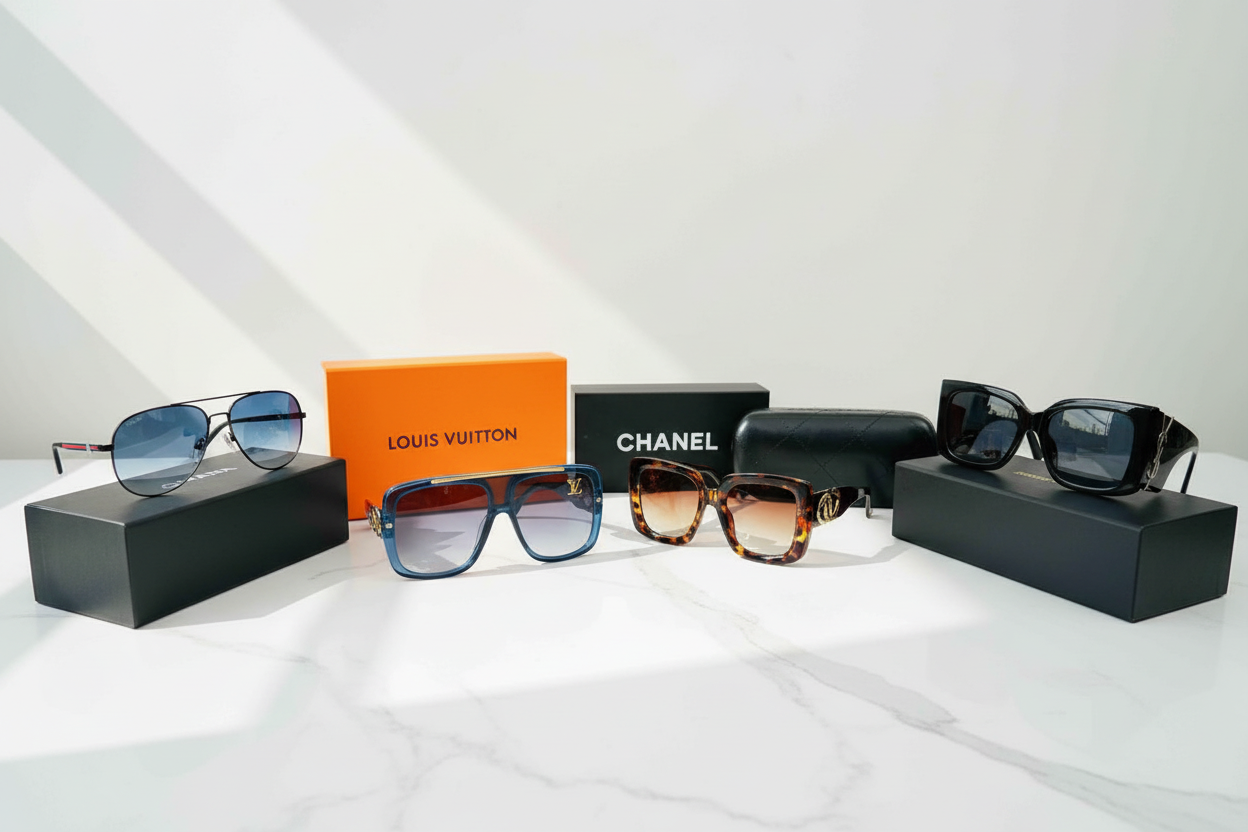 Luxury Sunglasses on Marble